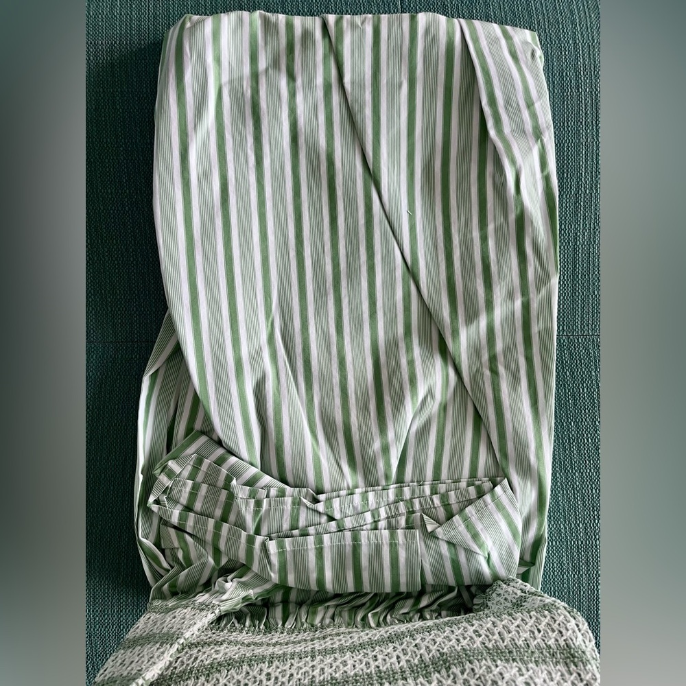 Hill House Mint Green Striped Sleeveless Midi Dress - Picture 8 of 8